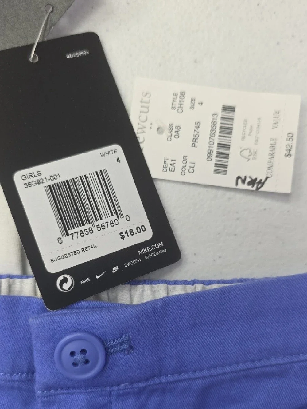 Nike Women’s Blue High Waist Shorts - Picture 2 of 5